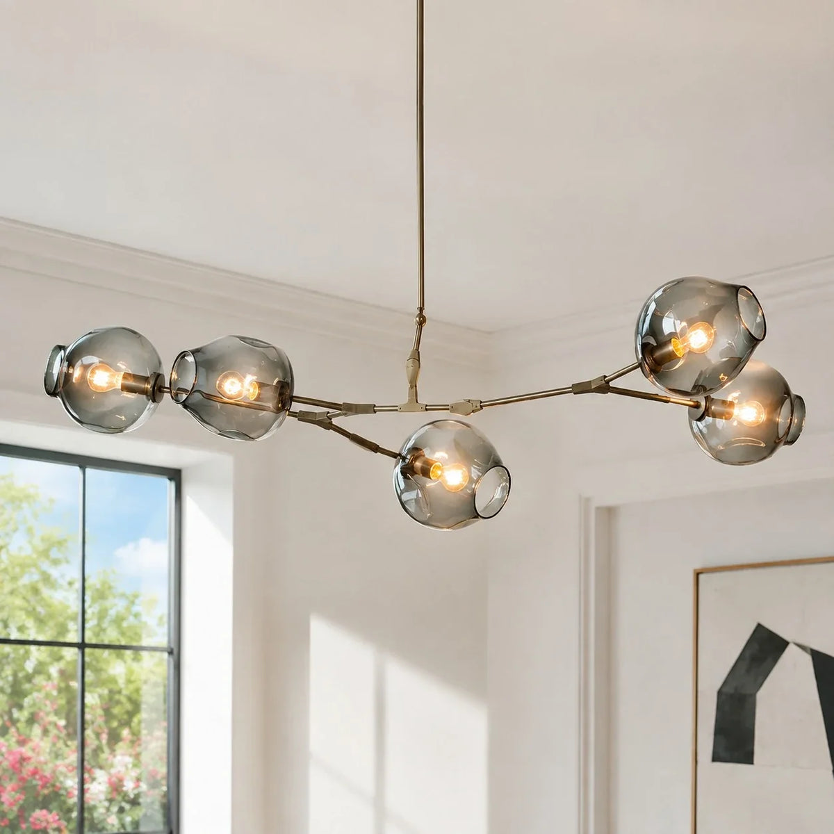 Arlo Branching Bubble Glass Chandelier