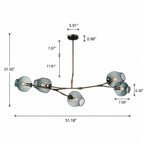 Arlo Branching Bubble Glass Chandelier