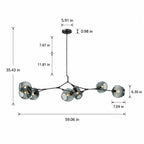 Arlo Branching Bubble Glass Chandelier
