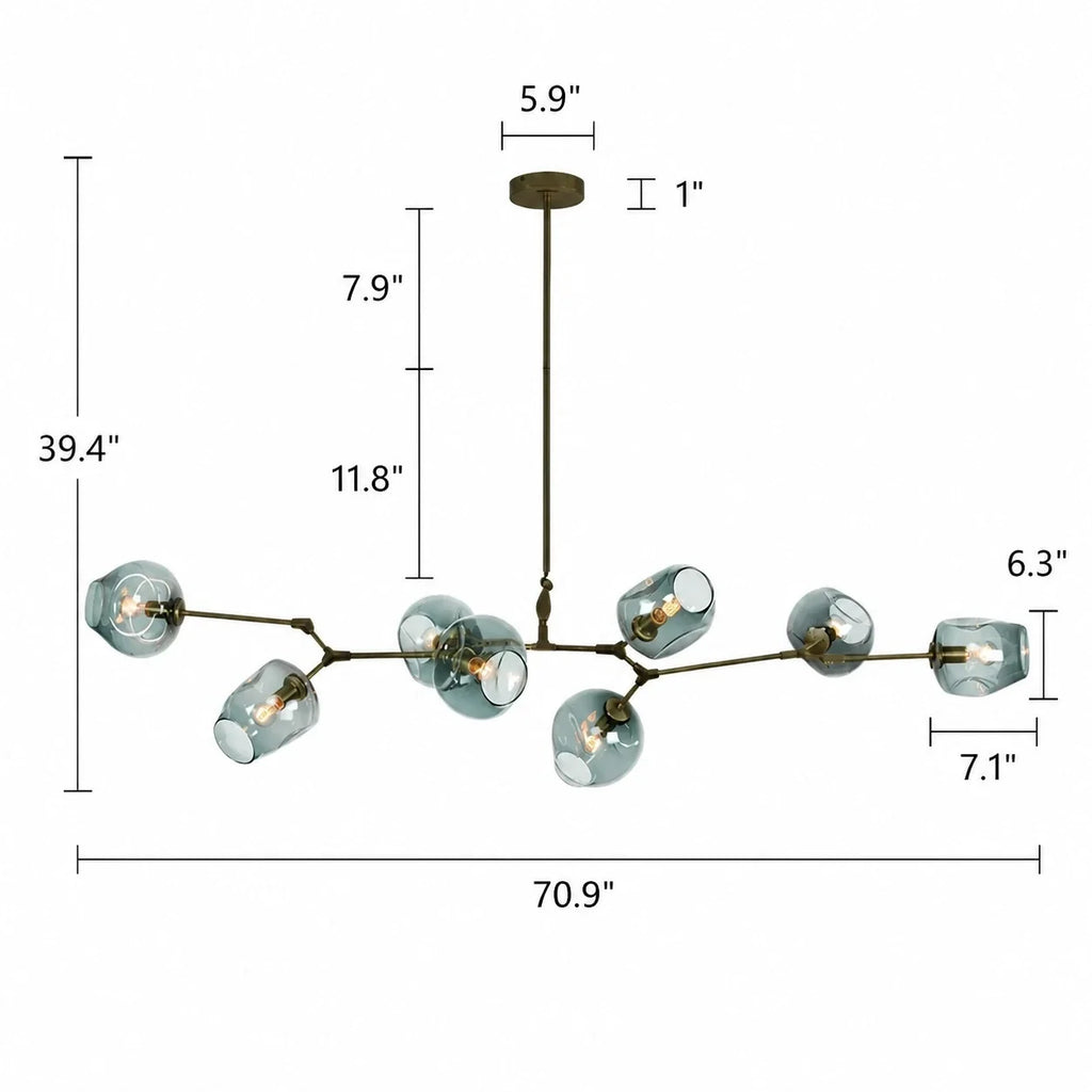 Arlo Branching Bubble Glass Chandelier