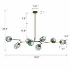 Arlo Branching Bubble Glass Chandelier