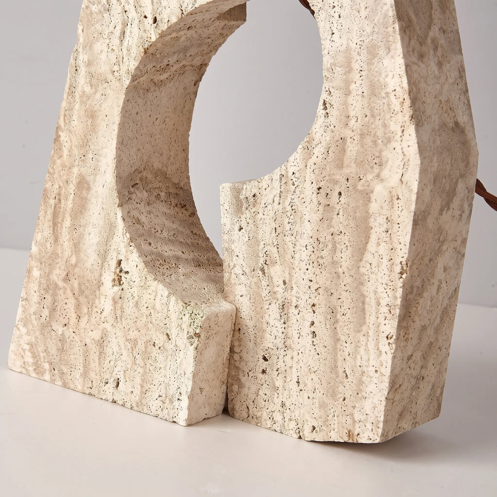 Sculptural Stone Table Lamp