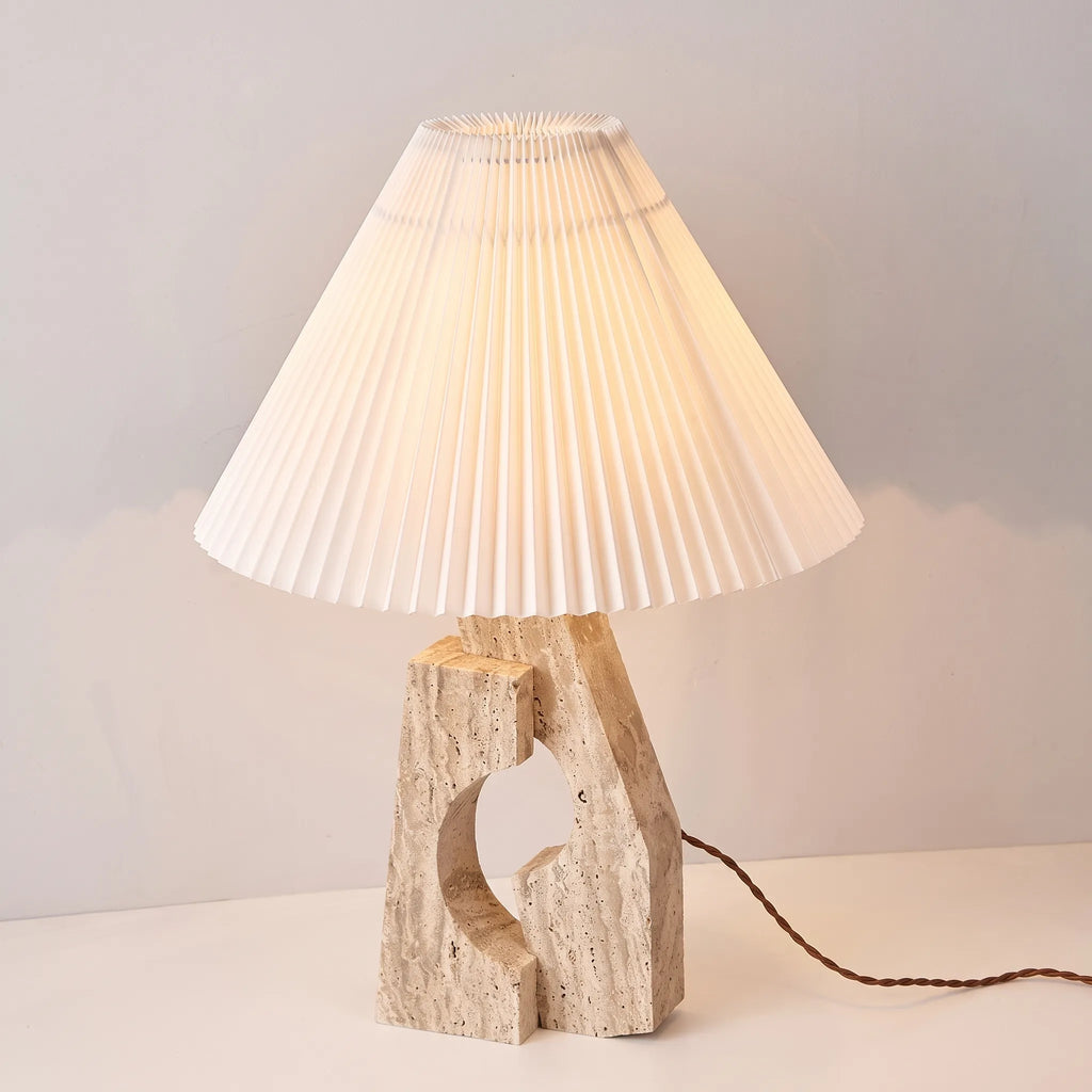 Sculptural Stone Table Lamp