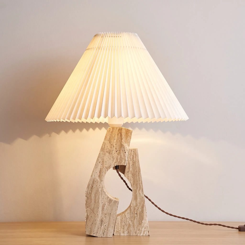 Sculptural Stone Table Lamp