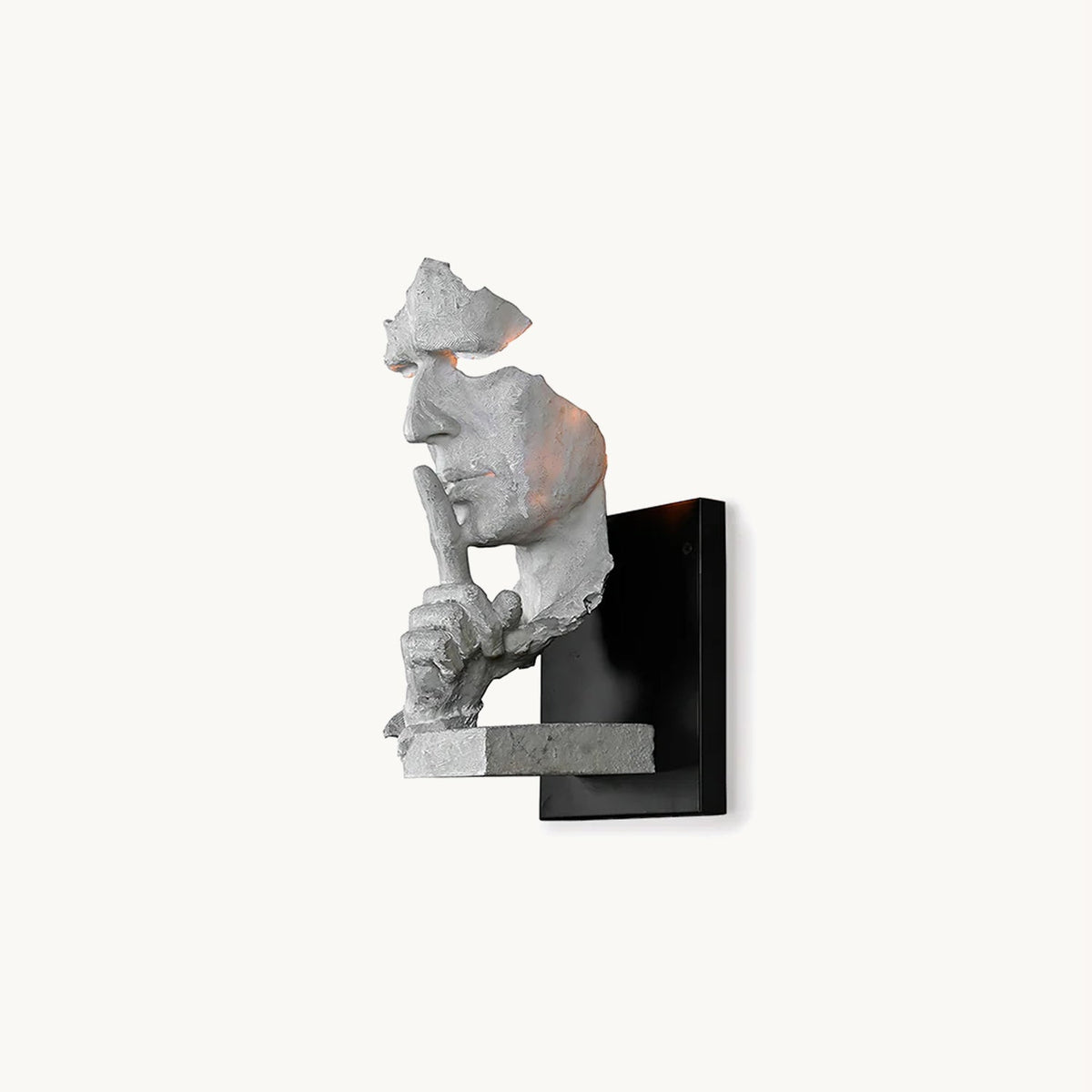 Human Face Sculptural Wall Lamp