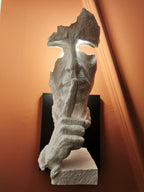 Human Face Sculptural Wall Lamp