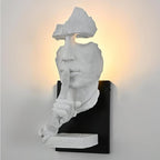 Human Face Sculptural Wall Lamp