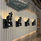 Human Face Sculptural Wall Lamp