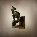 Human Face Sculptural Wall Lamp