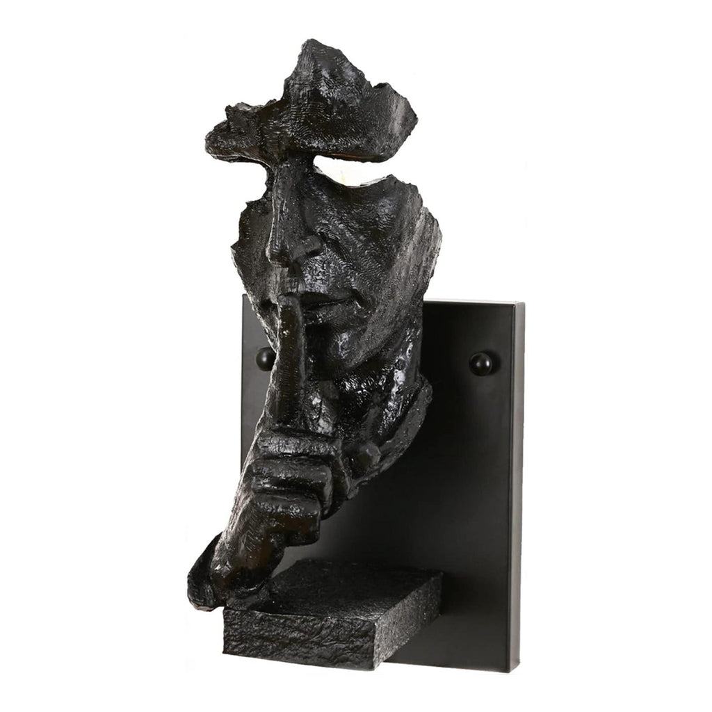 Human Face Sculptural Wall Lamp