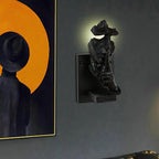 Human Face Sculptural Wall Lamp
