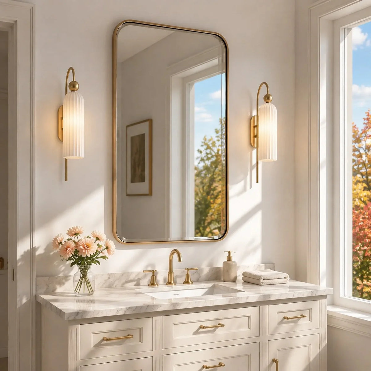 Azura Ribbed Glass Wall Sconce