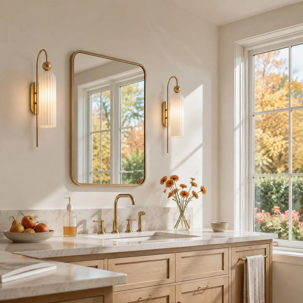 Azura Ribbed Glass Wall Sconce