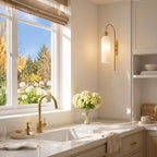 Azura Ribbed Glass Wall Sconce