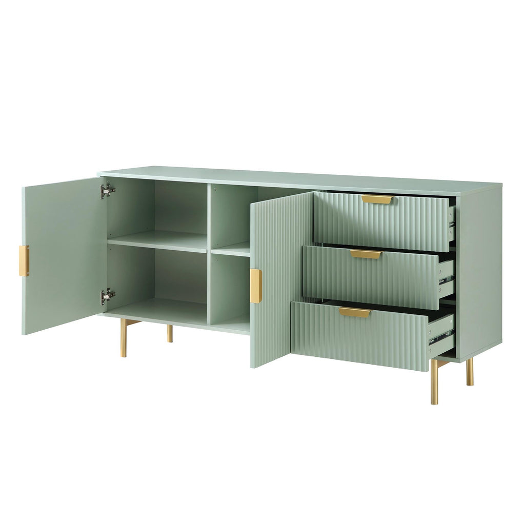 Richmond Ridged Sideboard – Sage Green