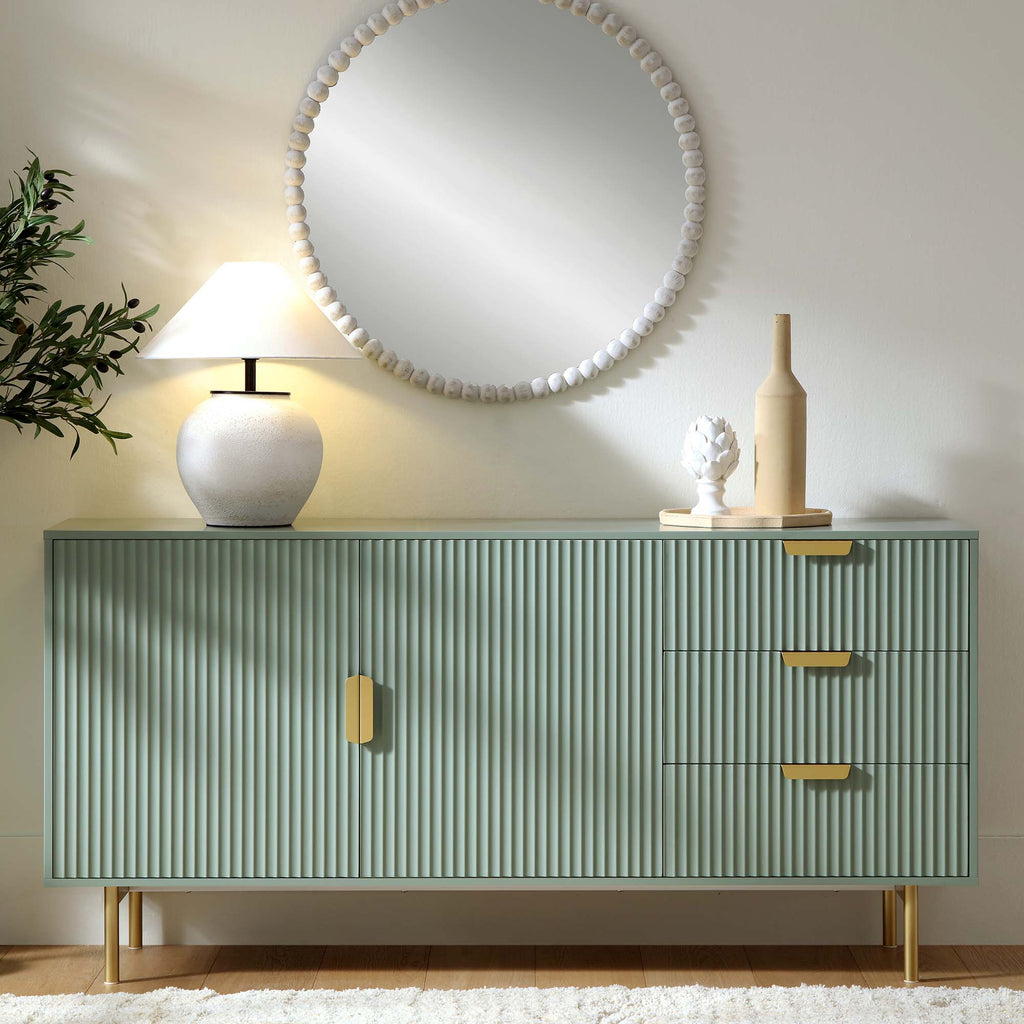 Richmond Ridged Sideboard – Sage Green
