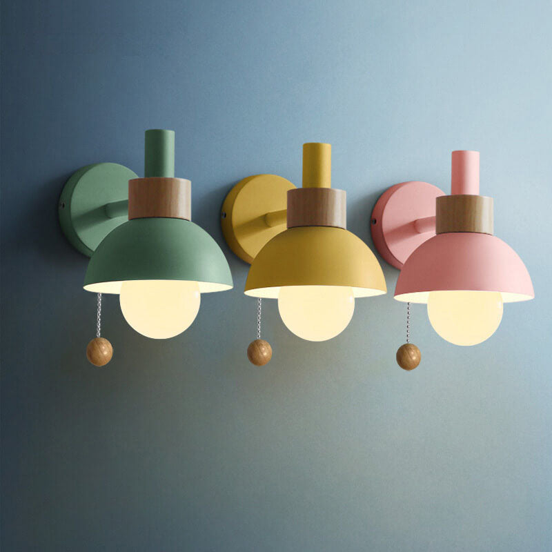 Nordic Macaron Globe Wall Sconce