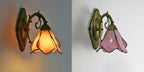Tiffany Petal Stained Glass Wall Sconce