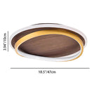 Nordic Walnut Grain LED Ceiling Light