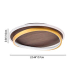 Nordic Walnut Grain LED Ceiling Light