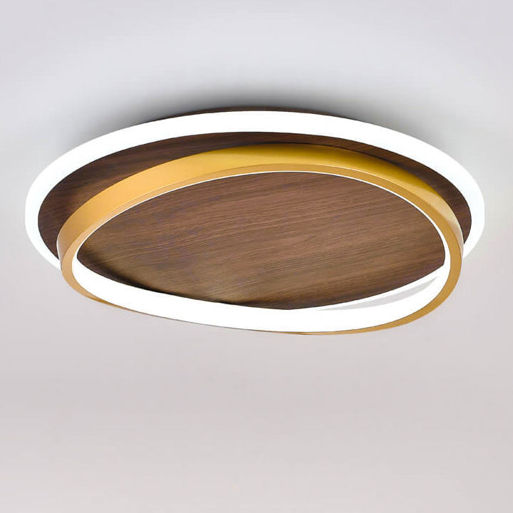 Nordic Walnut Grain LED Ceiling Light