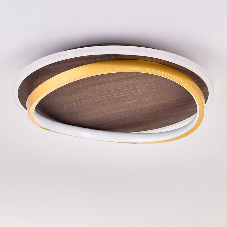 Nordic Walnut Grain LED Ceiling Light
