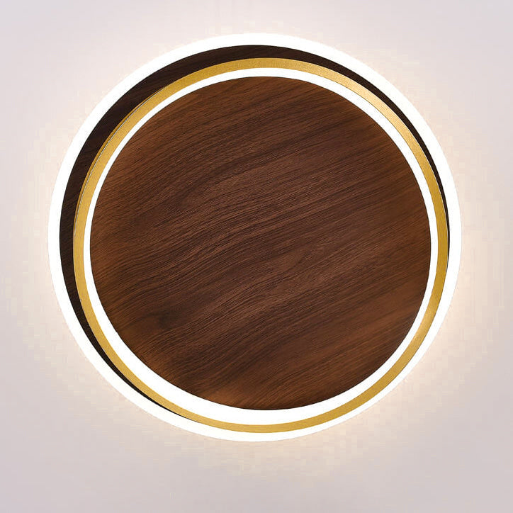 Nordic Walnut Grain LED Ceiling Light