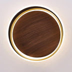 Nordic Walnut Grain LED Ceiling Light