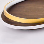 Nordic Walnut Grain LED Ceiling Light