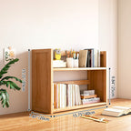 Scandinavian Bamboo Storage Bookshelf