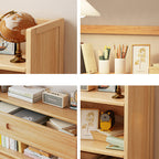 Scandinavian Bamboo Storage Bookshelf