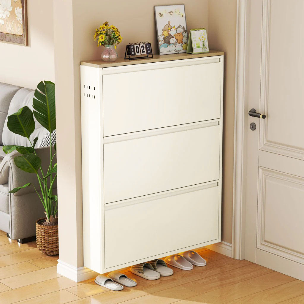 Slim Flip-Door Shoe Cabinet