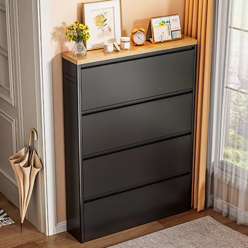 Slim Flip-Door Shoe Cabinet