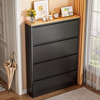 Slim Flip-Door Shoe Cabinet
