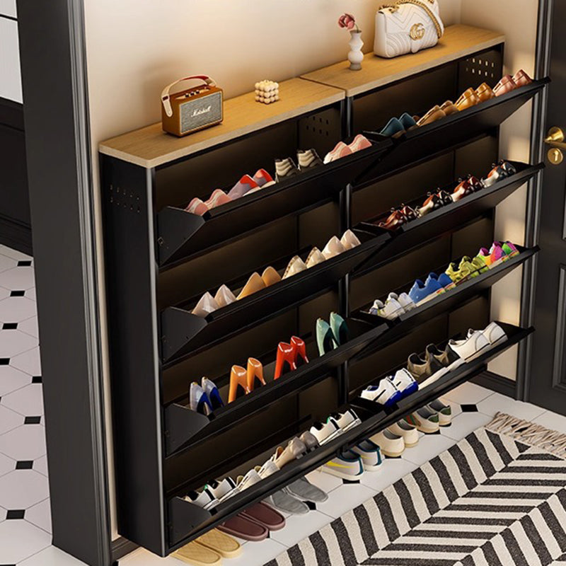 Slim Flip-Door Shoe Cabinet