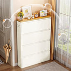 Slim Flip-Door Shoe Cabinet