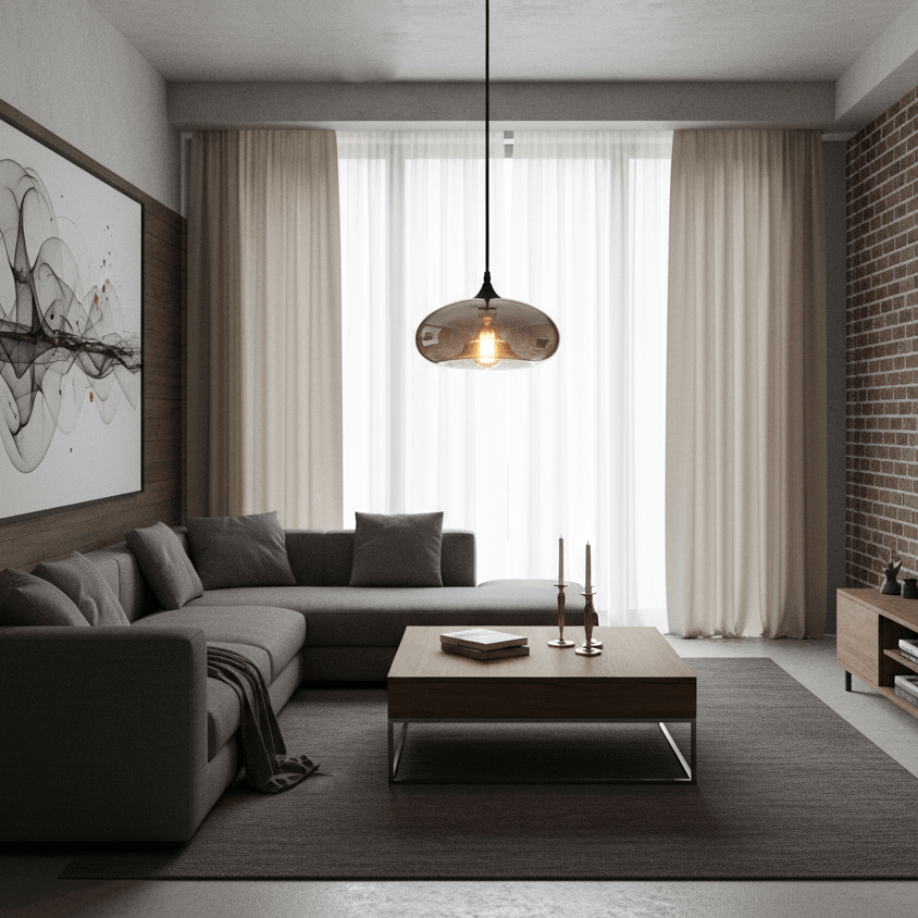 Hand-Blown Glass Pendant Light