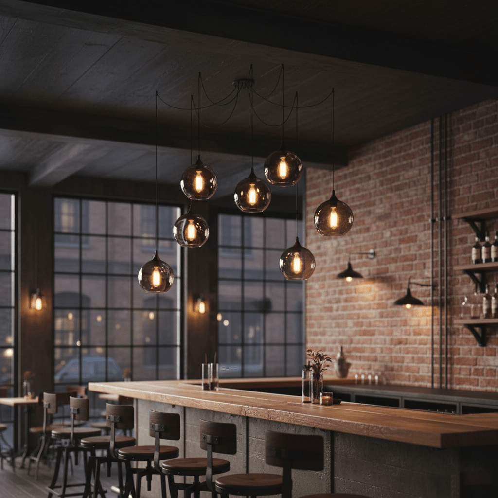 Hand-Blown Glass Pendant Light