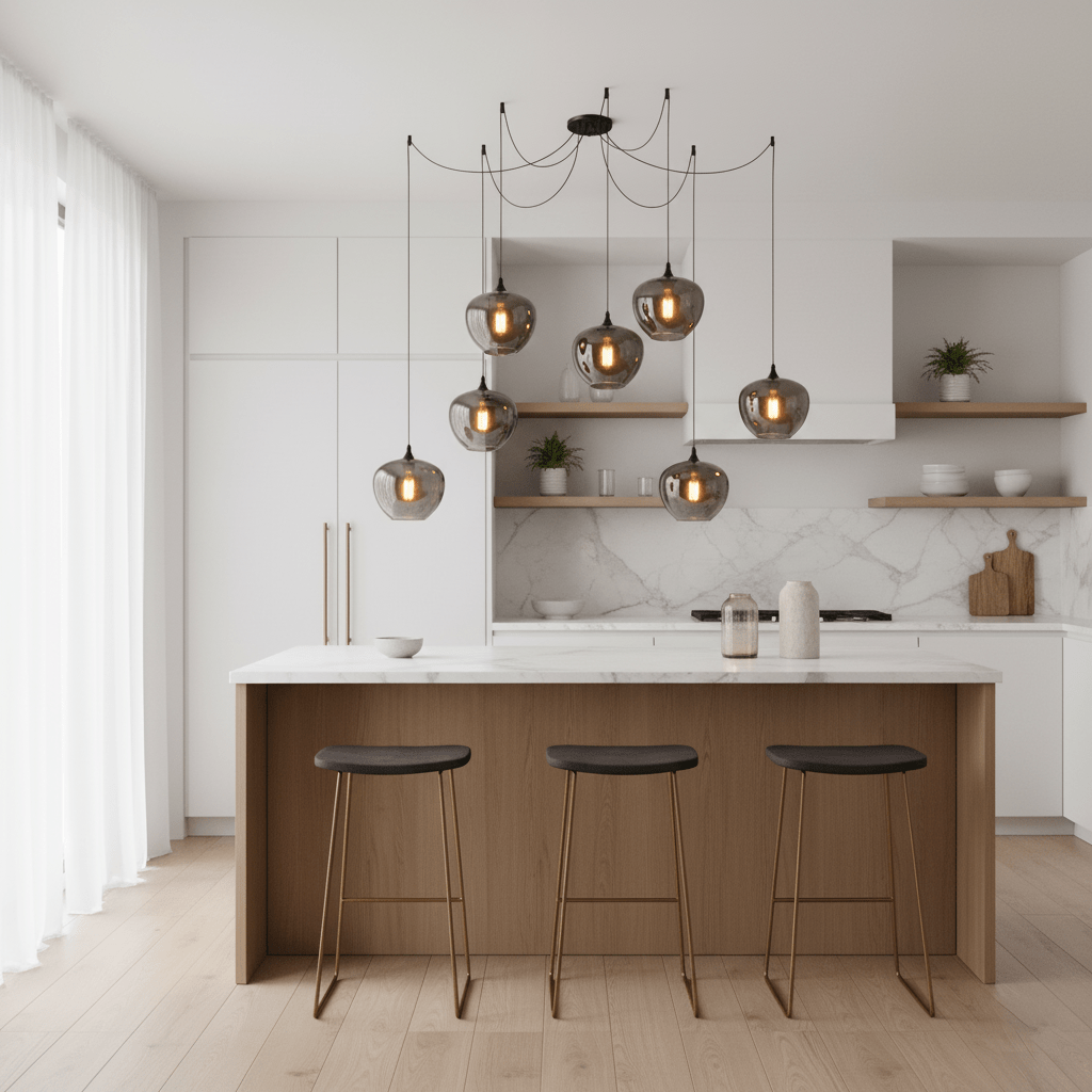 Hand-Blown Glass Pendant Light