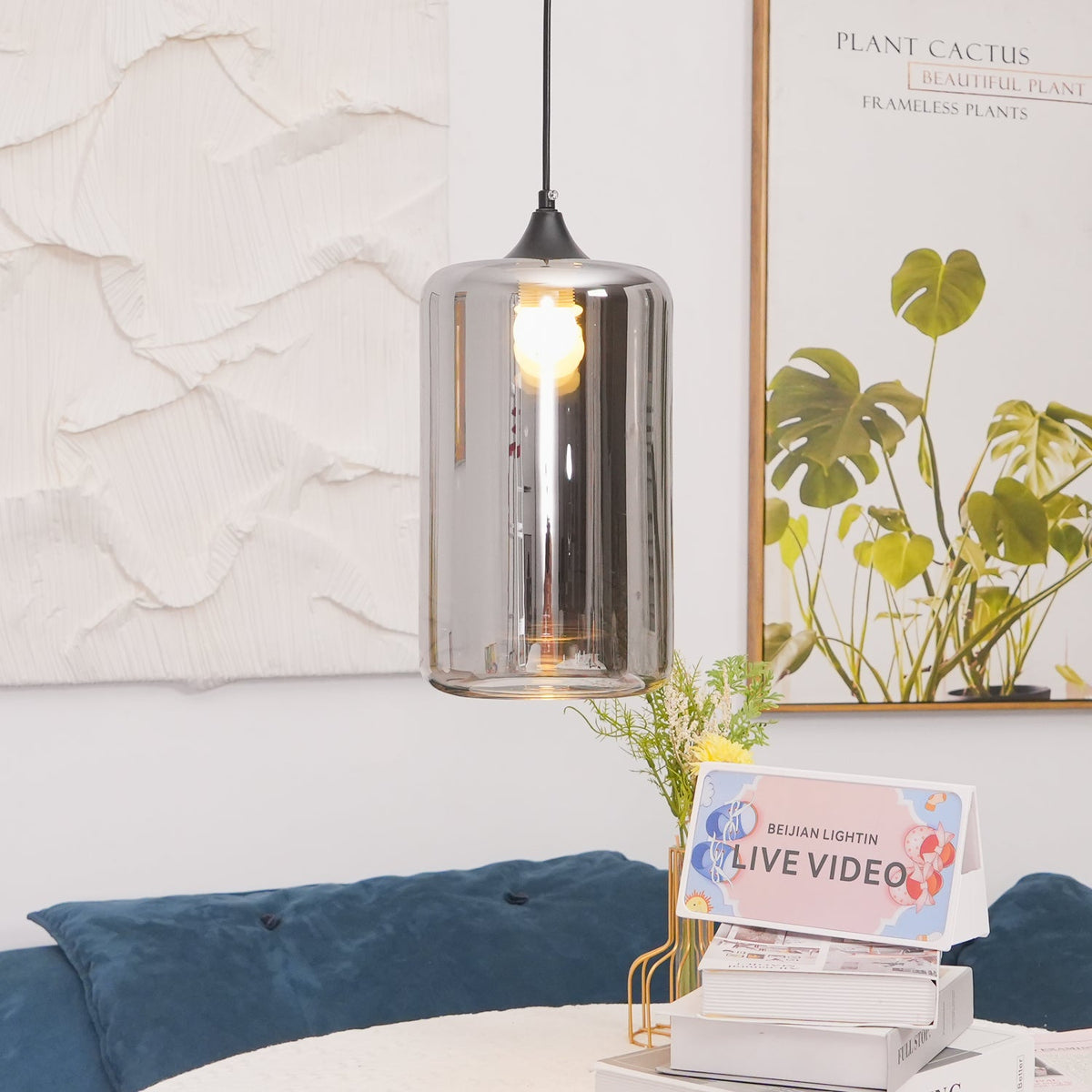 Hand-Blown Glass Pendant Light