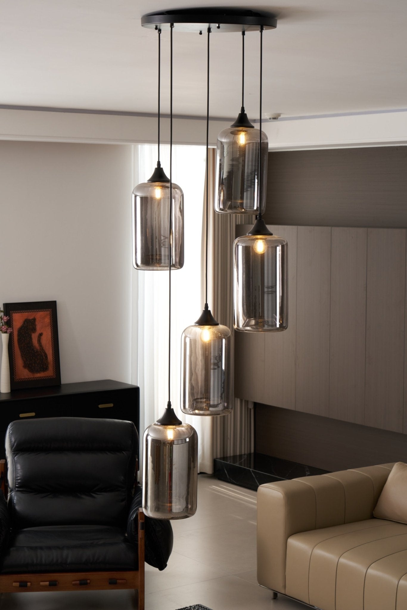 Hand-Blown Glass Pendant Light