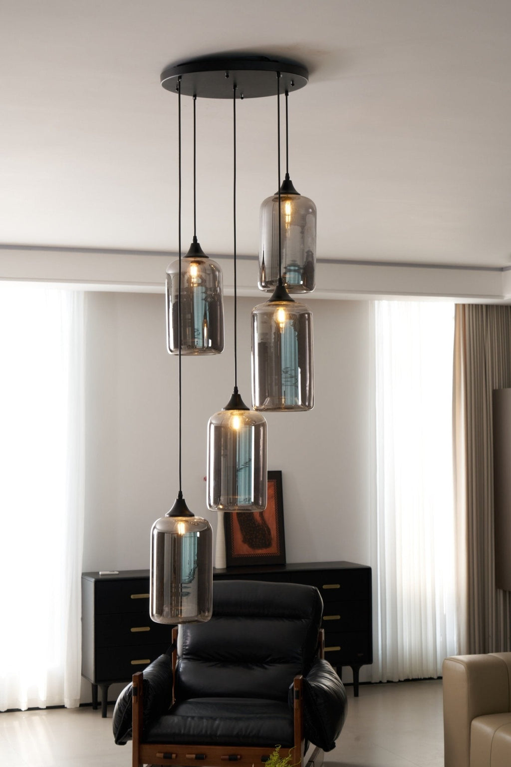 Hand-Blown Glass Pendant Light