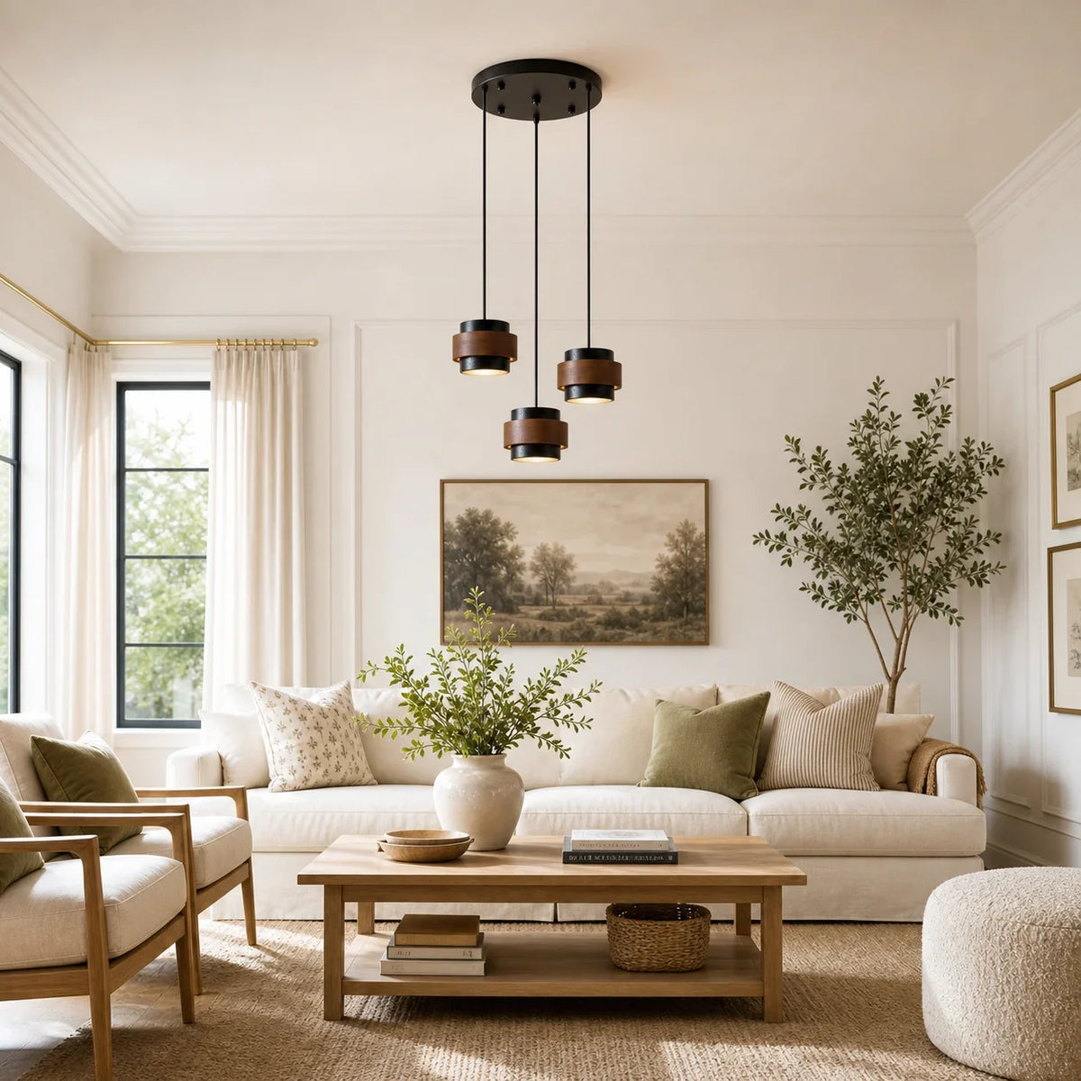 Callan Wabi-Sabi Travertine Pendant Light