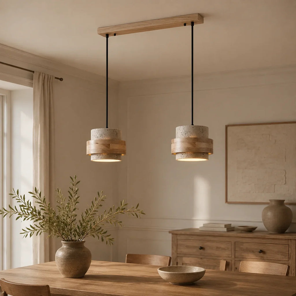 Callan Wabi-Sabi Travertine Pendant Light