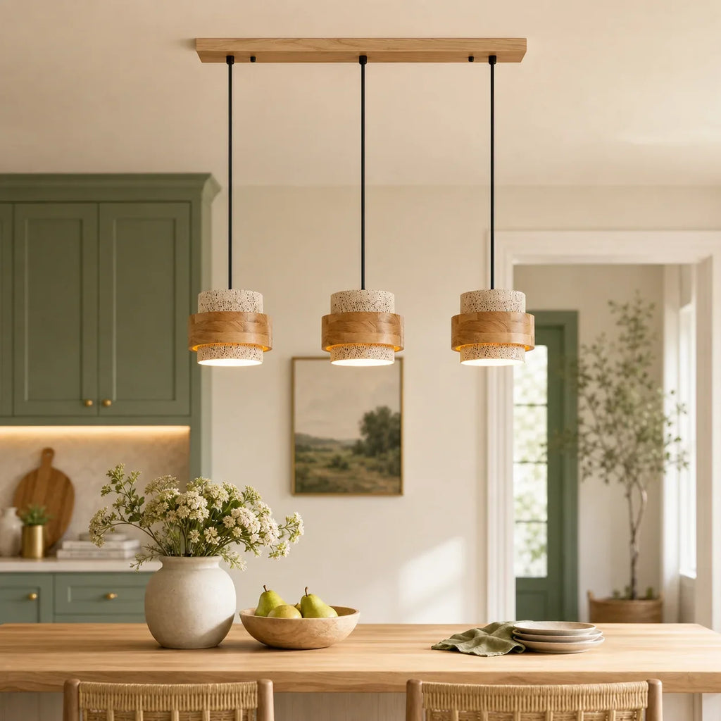 Callan Wabi-Sabi Travertine Pendant Light