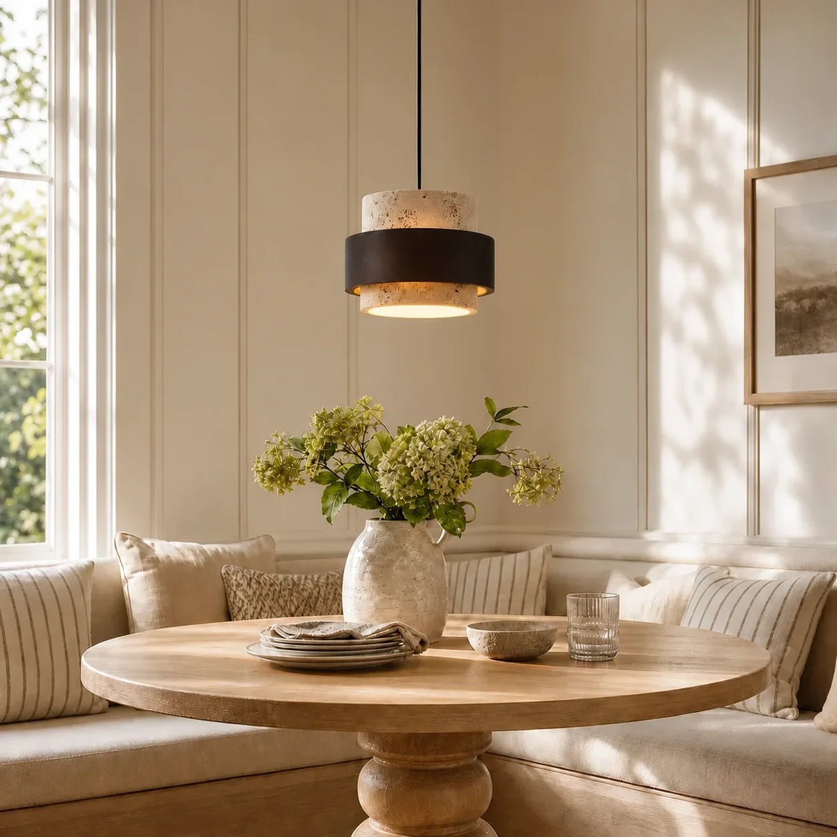 Callan Wabi-Sabi Travertine Pendant Light