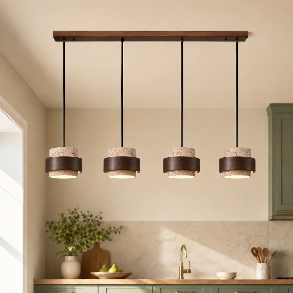 Callan Wabi-Sabi Travertine Pendant Light