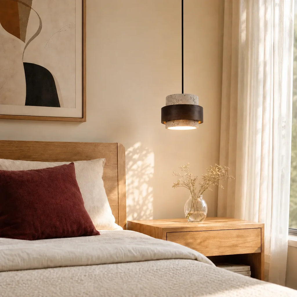 Callan Wabi-Sabi Travertine Pendant Light