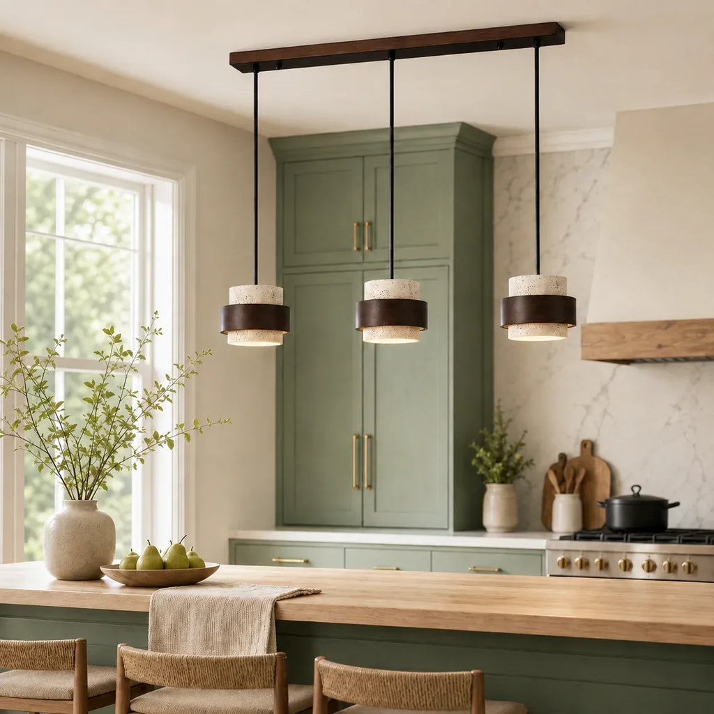 Callan Wabi-Sabi Travertine Pendant Light