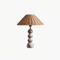 Carroll Marble & Rattan Table Lamp